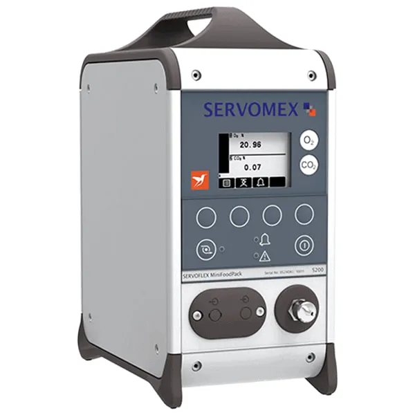 Servomex SERVOFLEX MiniMP 5200 taşınabilir gaz analizörü, önden açılı görünüm